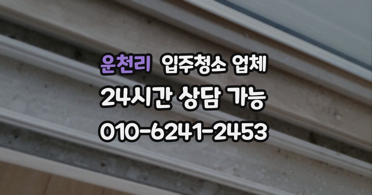 운천리 입주청소 업체