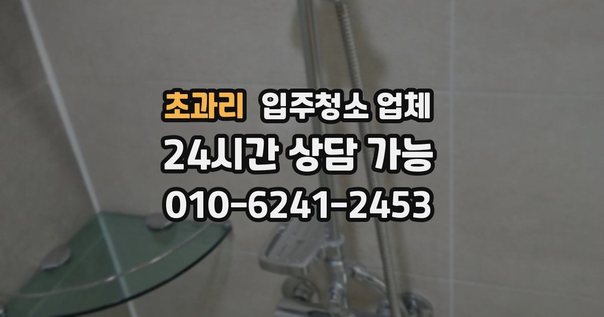 초과리 입주청소 업체