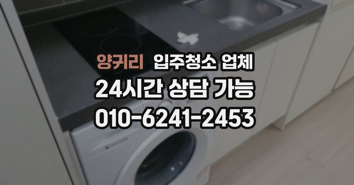 양귀리 입주청소 업체