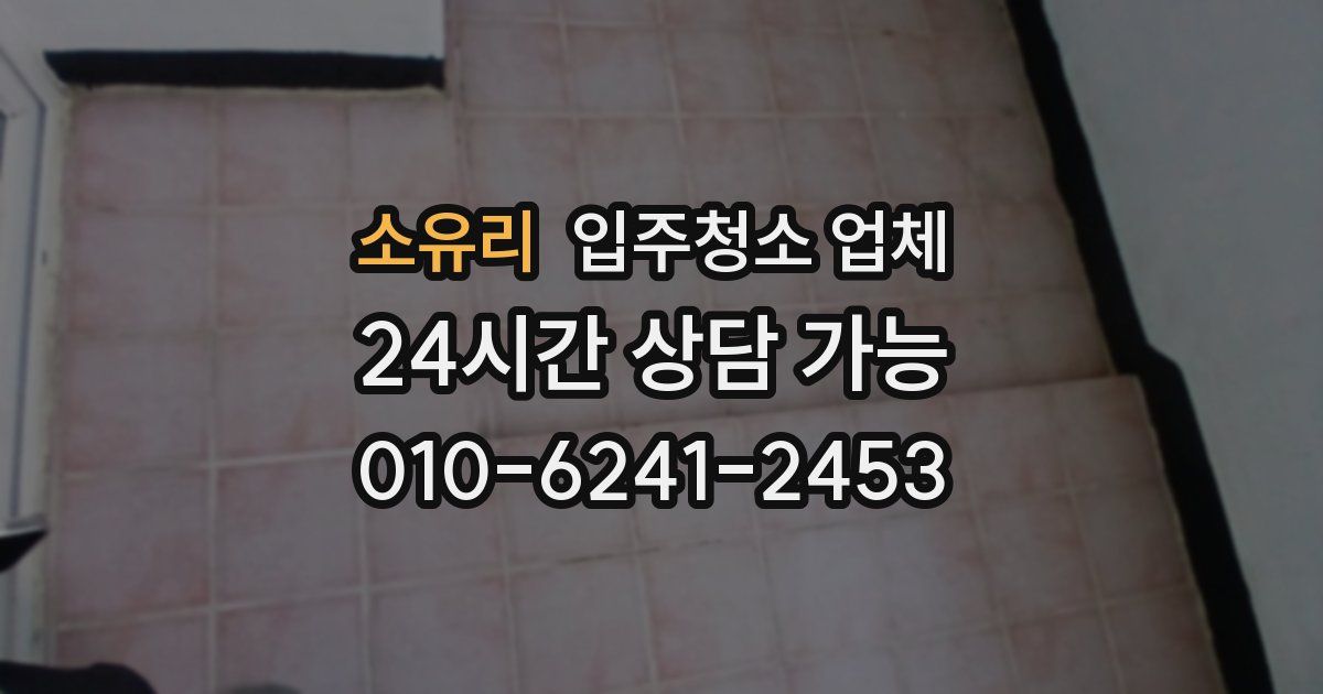 소유리 입주청소 업체