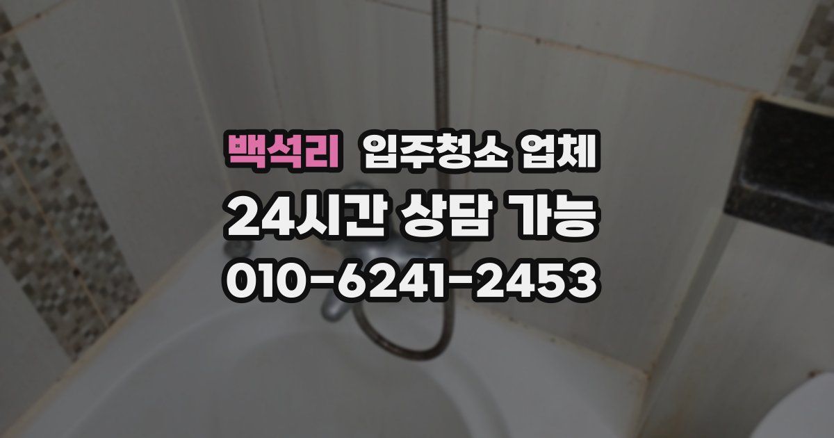 백석리 입주청소 업체
