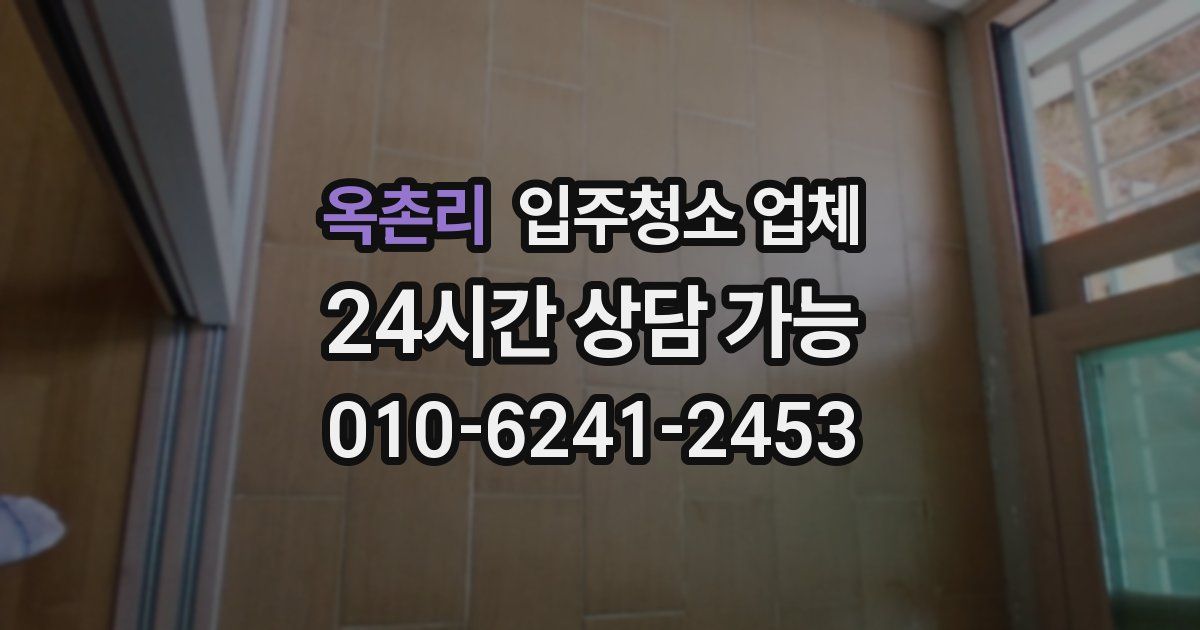 옥촌리 입주청소 업체