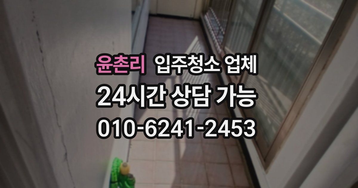 윤촌리 입주청소 업체