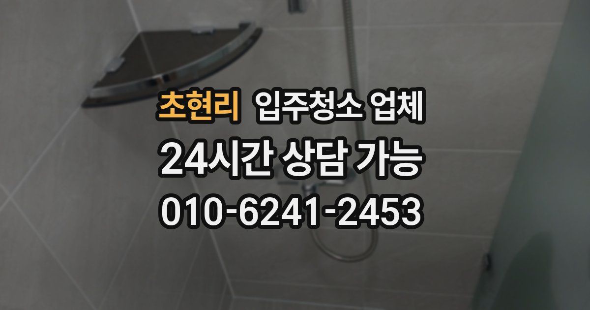 초현리 입주청소 업체