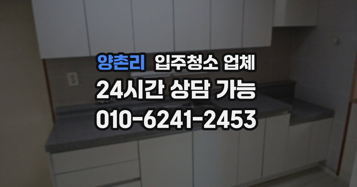 양촌리 입주청소 업체