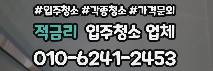 적금리 입주청소 업체