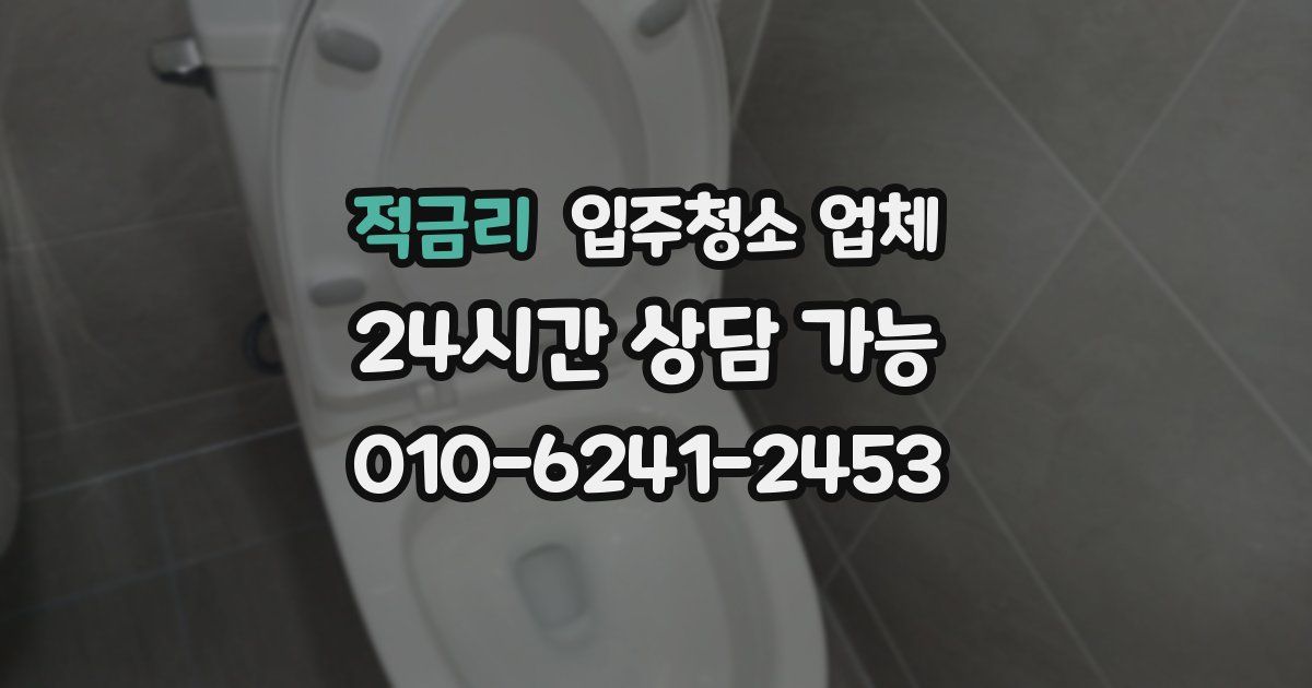 적금리 입주청소 업체