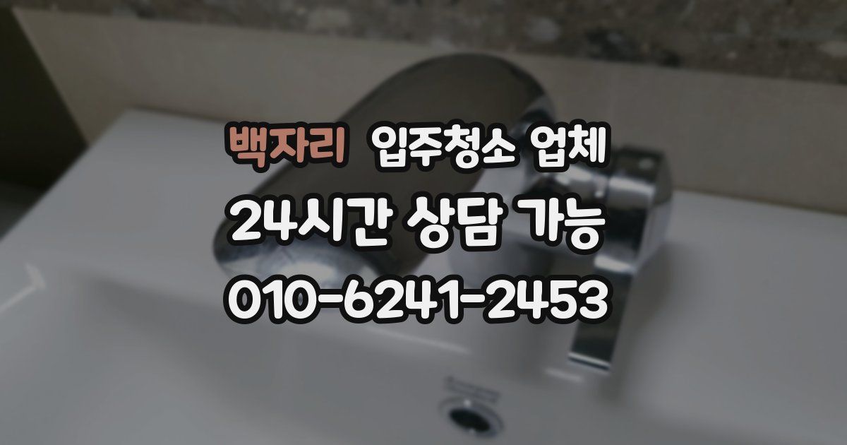 백자리 입주청소 업체