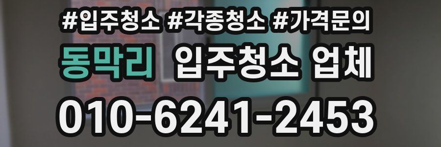 동막리 입주청소 업체