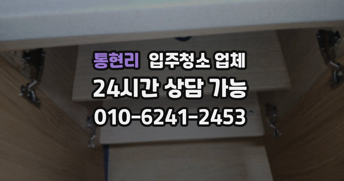 통현리 입주청소 업체