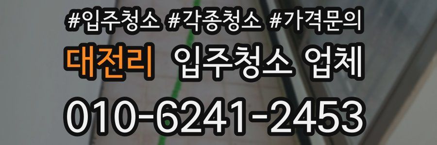 대전리 입주청소 업체