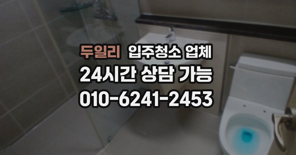 두일리 입주청소 업체