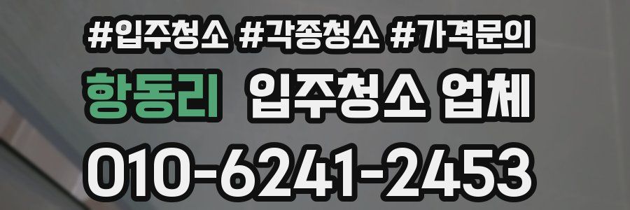 항동리 입주청소 업체