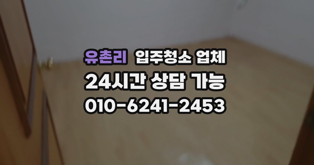 유촌리 입주청소 업체