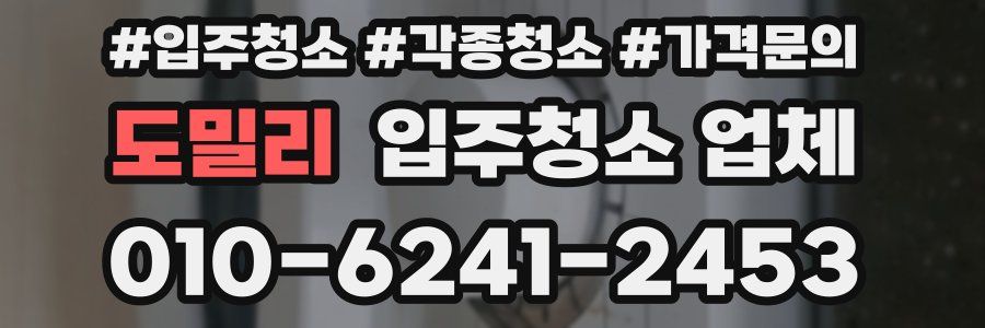 도밀리 입주청소 업체