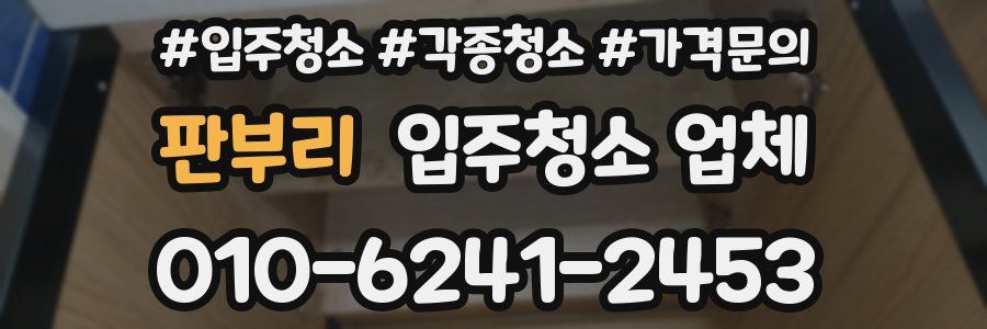 판부리 입주청소 업체