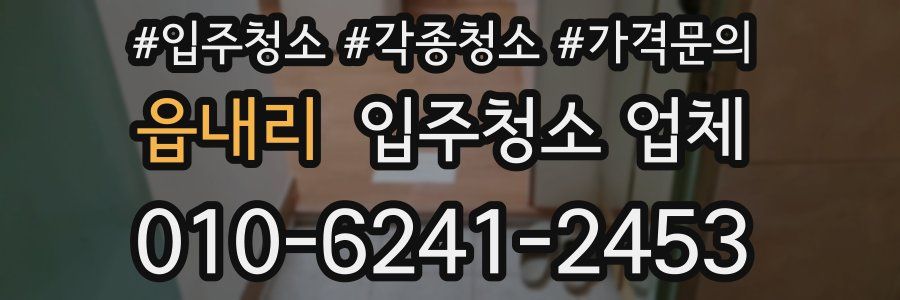 읍내리 입주청소 업체
