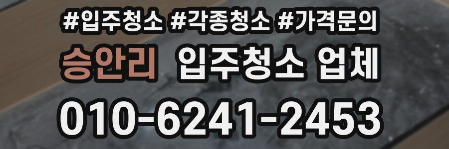 승안리 입주청소 업체