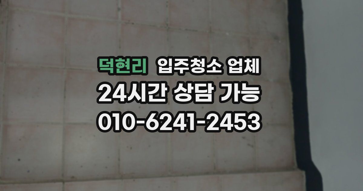 덕현리 입주청소 업체