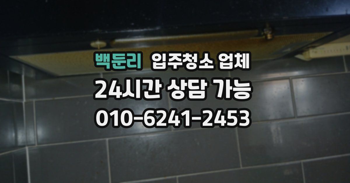 백둔리 입주청소 업체
