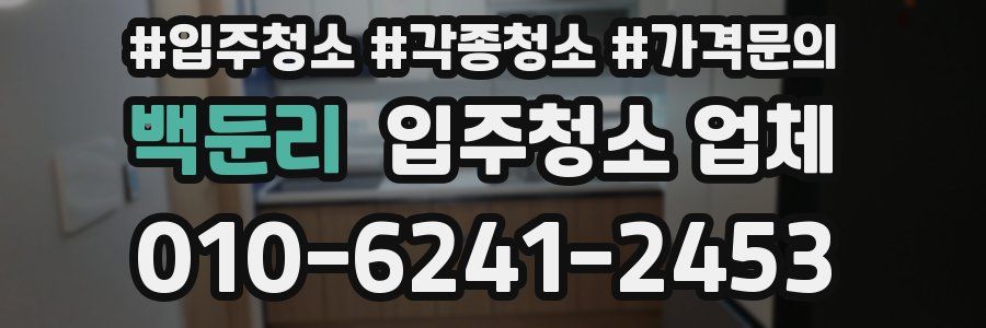 백둔리 입주청소 업체