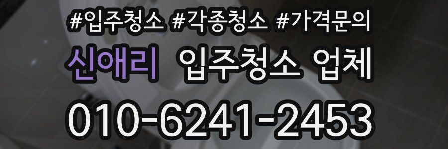 신애리 입주청소 업체