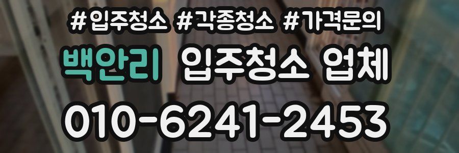 백안리 입주청소 업체