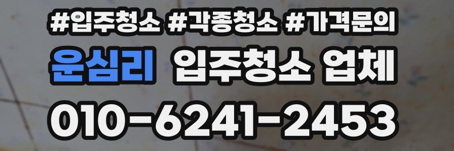 운심리 입주청소 업체