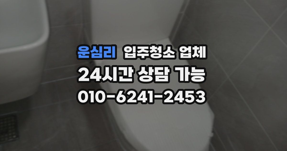 운심리 입주청소 업체