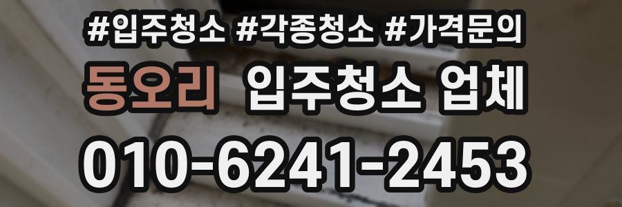 동오리 입주청소 업체