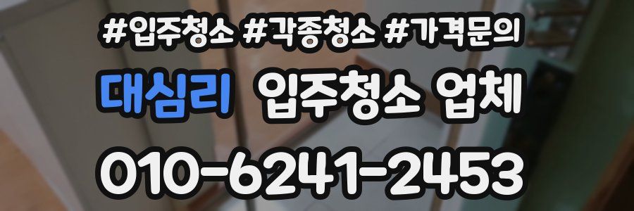 대심리 입주청소 업체