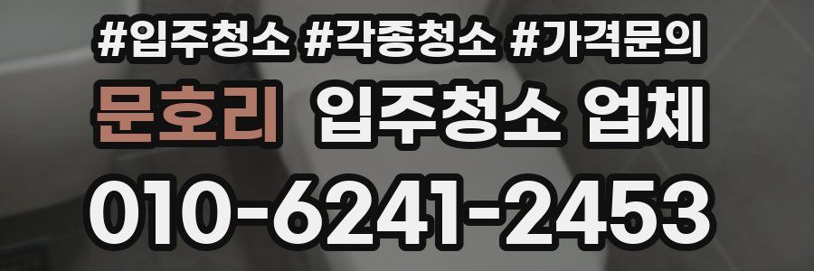 문호리 입주청소 업체