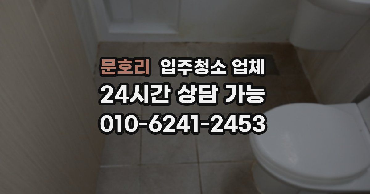 문호리 입주청소 업체