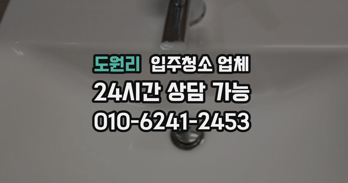 도원리 입주청소 업체