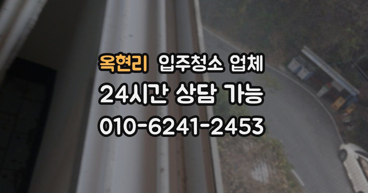 옥현리 입주청소 업체