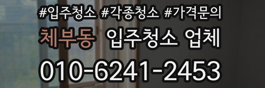체부동 입주청소 업체