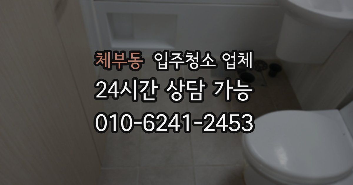 체부동 입주청소 업체
