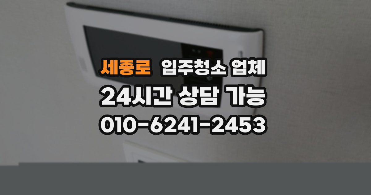 세종로 입주청소 업체