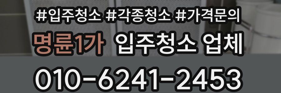 명륜1가 입주청소 업체
