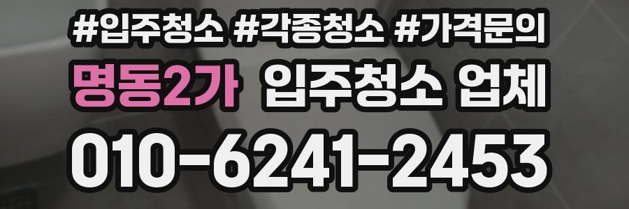 명동2가 입주청소 업체
