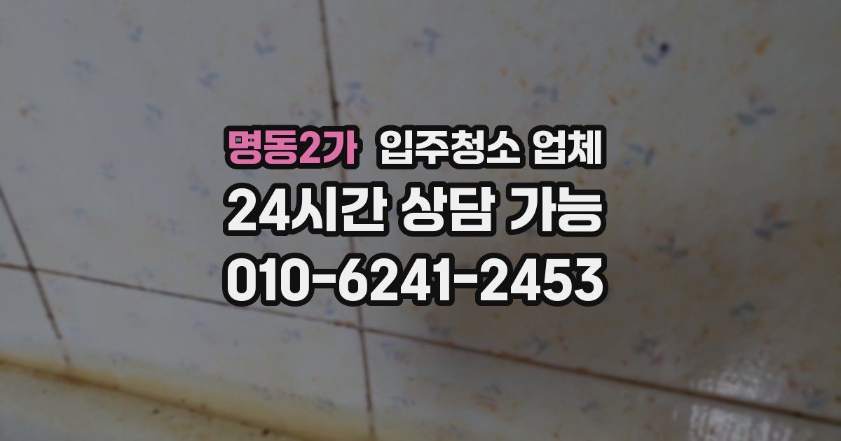 명동2가 입주청소 업체