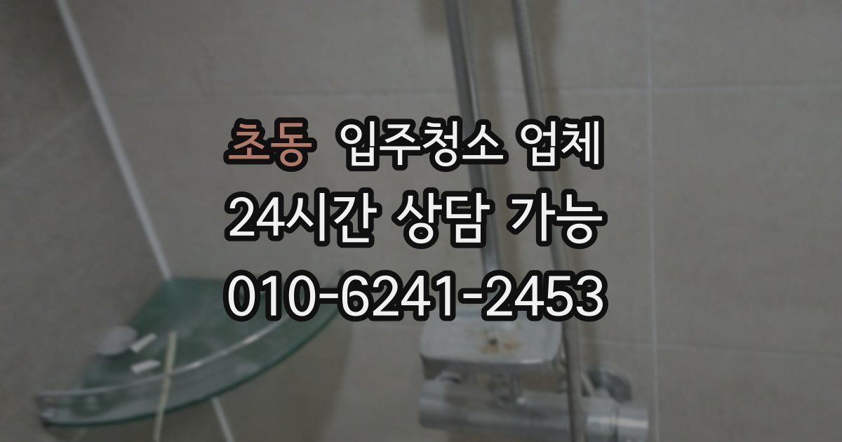 초동 입주청소 업체