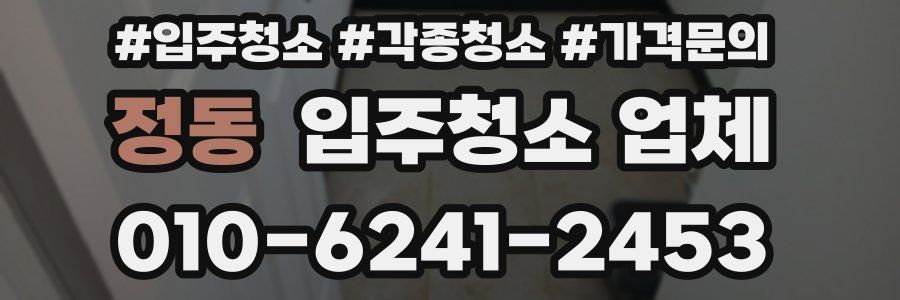 정동 입주청소 업체