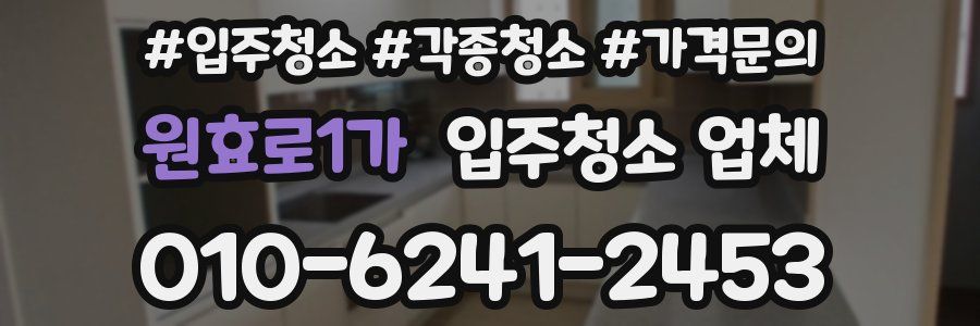 원효로1가 입주청소 업체