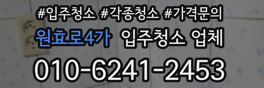 원효로4가 입주청소 업체