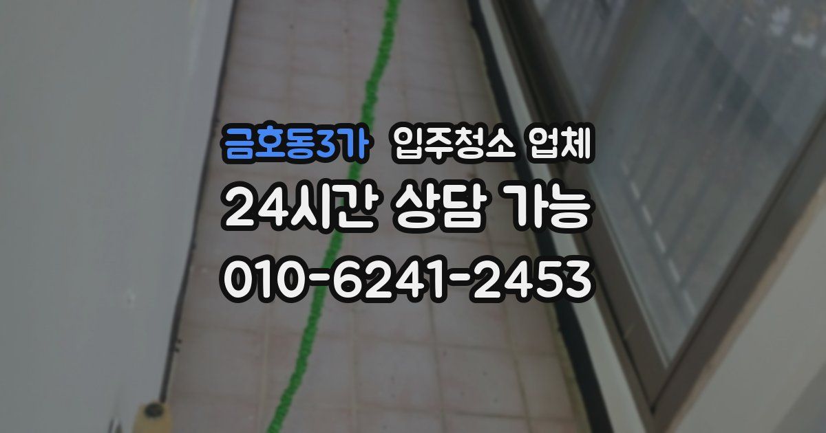 금호동3가 입주청소 업체