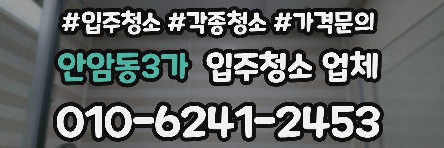 안암동3가 입주청소 업체