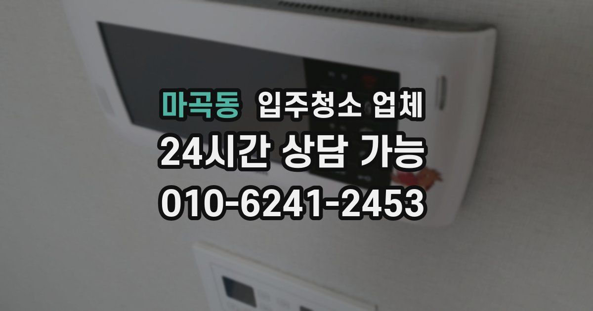 마곡동 입주청소 업체