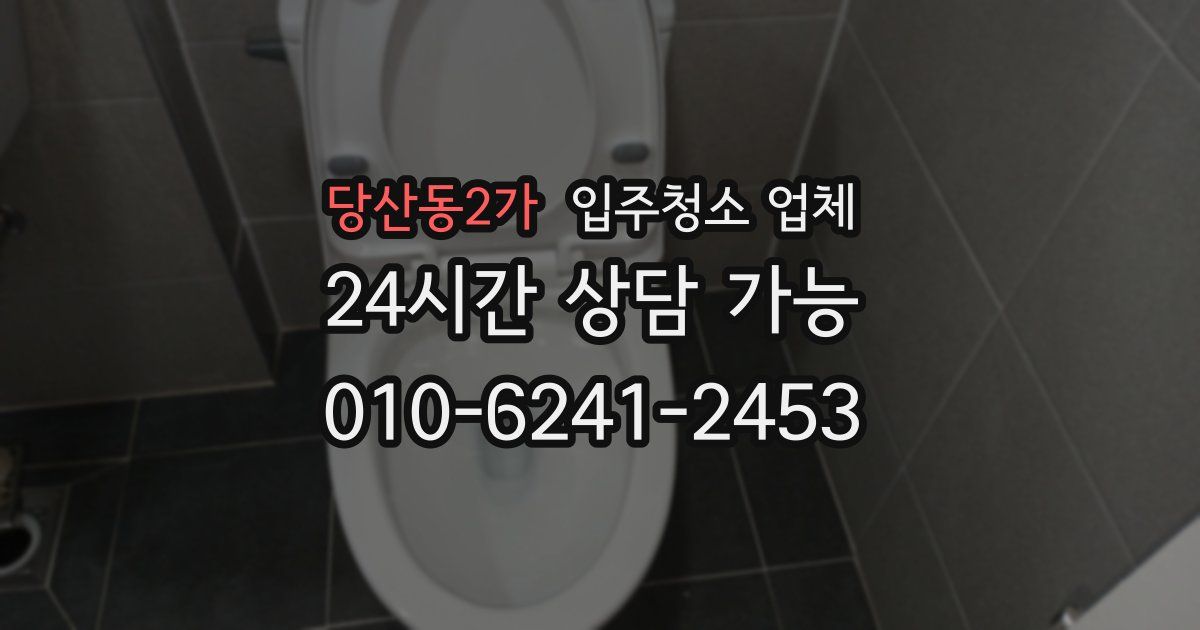 당산동2가 입주청소 업체