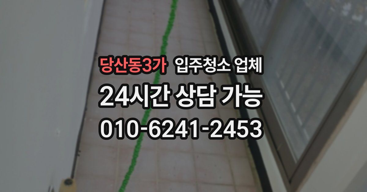 당산동3가 입주청소 업체